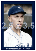 Bud Messenger - 1924 Cleveland Indians - choose a size & style