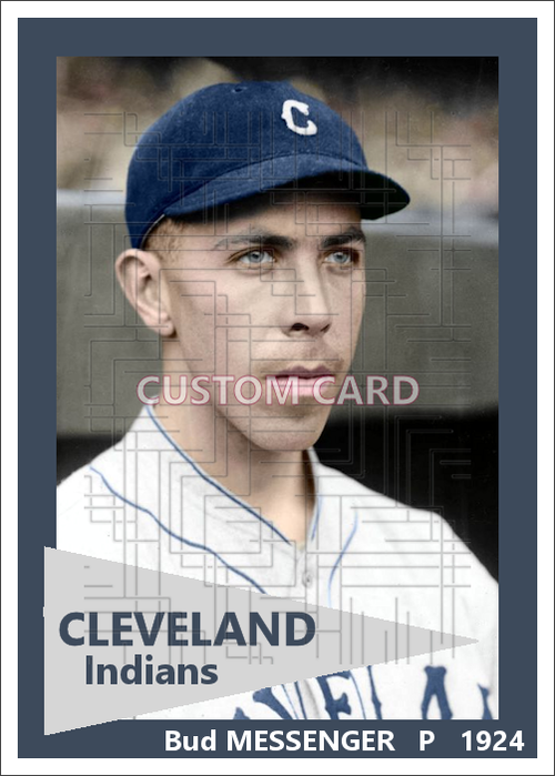 Bud Messenger - 1924 Cleveland Indians - choose a size & style