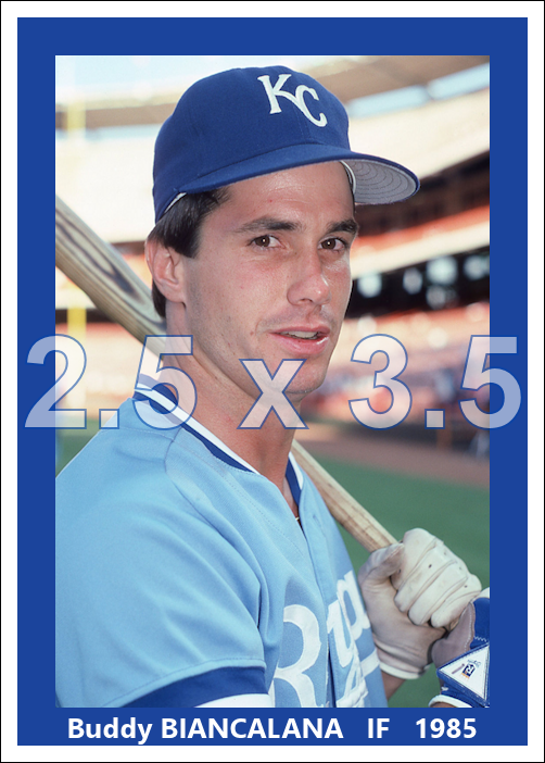 Buddy Biancalana - 1985 Kansas City Royals - choose a size & style