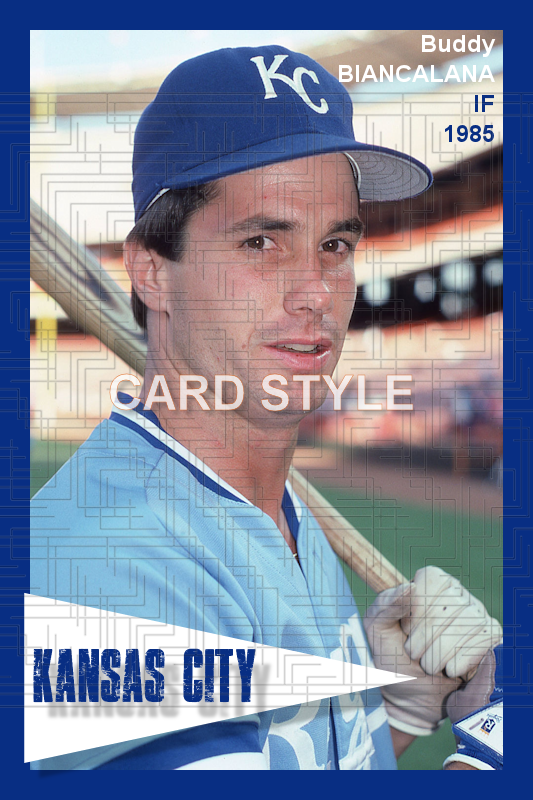 Buddy Biancalana - 1985 Kansas City Royals - choose a size & style