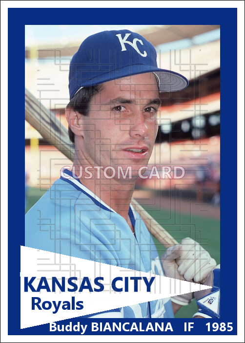 Buddy Biancalana - 1985 Kansas City Royals - choose a size & style