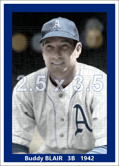 Buddy Blair - 1942 Philadelphia Athletics - choose a size & style