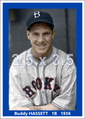 Buddy Hassett - 1936 Brooklyn Dodgers - choose a size & style