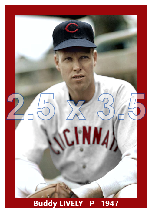 Buddy Lively - 1947 Cincinnati Reds - choose a size & style