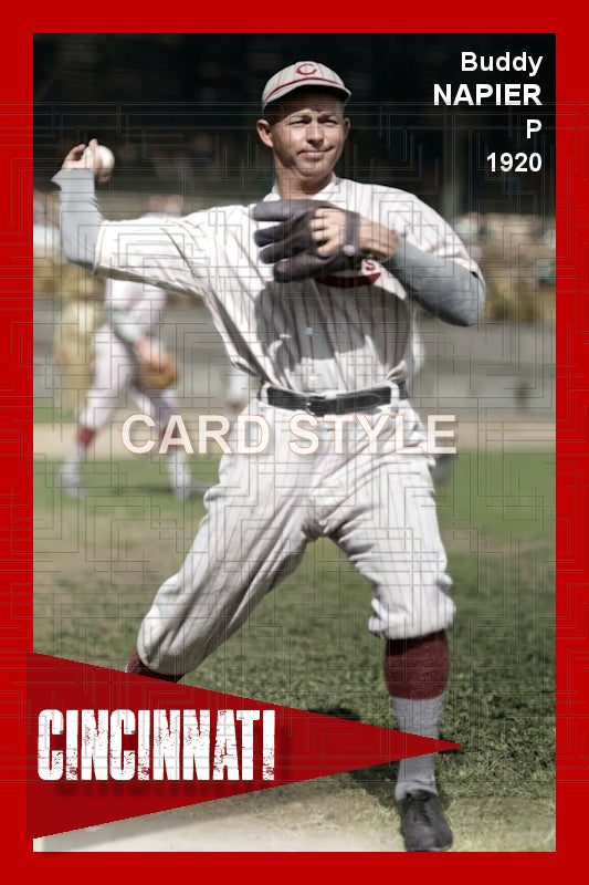 Buddy Napier - 1920 Cincinnati Reds - choose a size & style