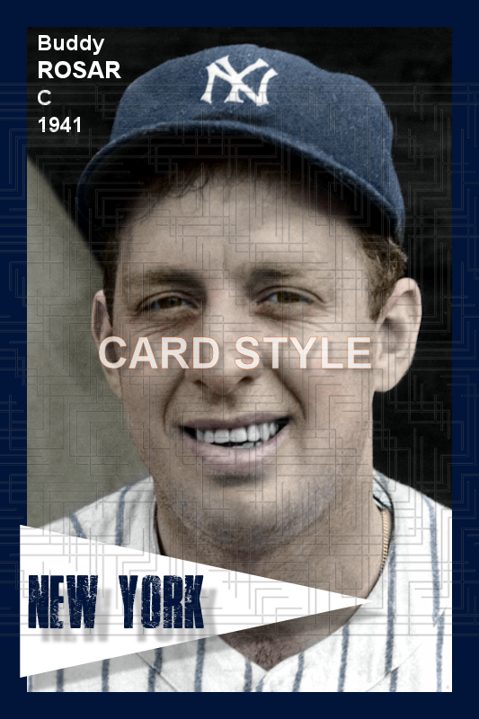 Buddy Rosar - 1941 New York Yankees - choose a size & style