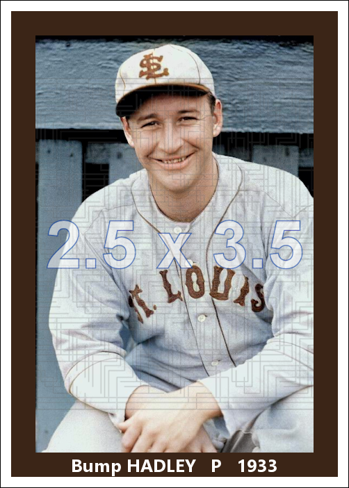 Bump Hadley - 1933 St. Louis Browns - choose a size & style