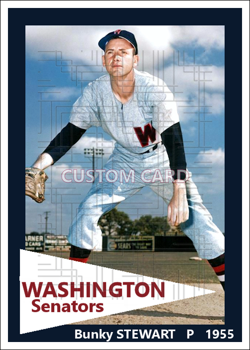 Bunky Stewart - 1955 Washington Senators - choose a size & style