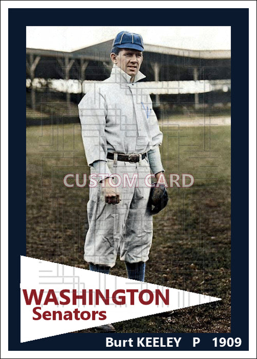Burt Keeley - 1909 Washington Senators - choose a size & style
