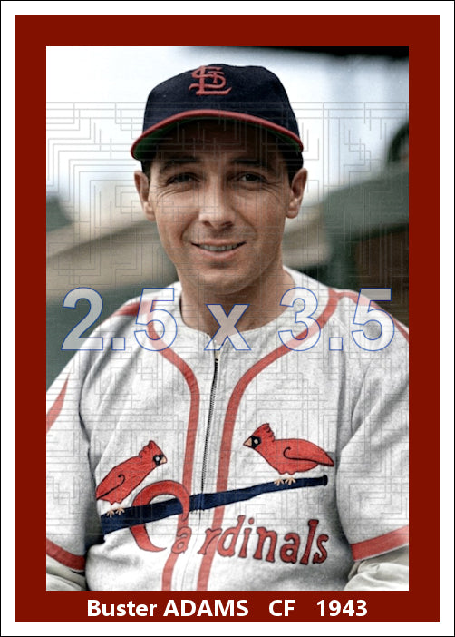 Buster Adams - 1943 St. Louis Cardinals - choose a size & style