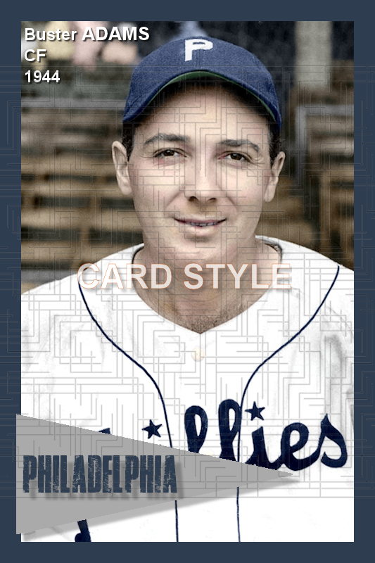 Buster Adams - 1944 Philadelphia Phillies - choose a size & style