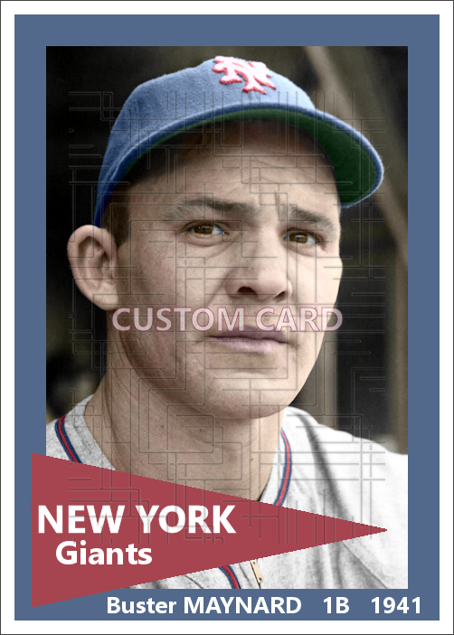 Buster Maynard - 1941 New York Giants - choose a size & style