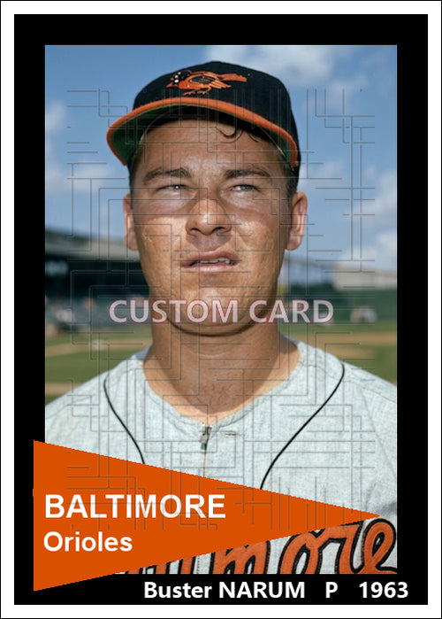 Buster Narum - 1963 Baltimore Orioles - choose a size & style