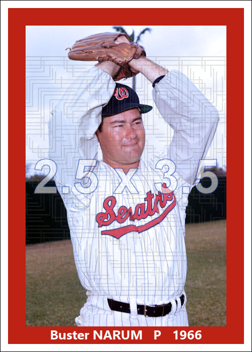 Buster Narum - 1966 Washington Senators - choose a size & style