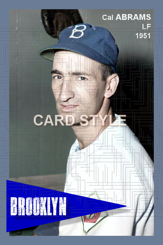 Cal Abrams - 1951 Brooklyn Dodgers - choose a size & style