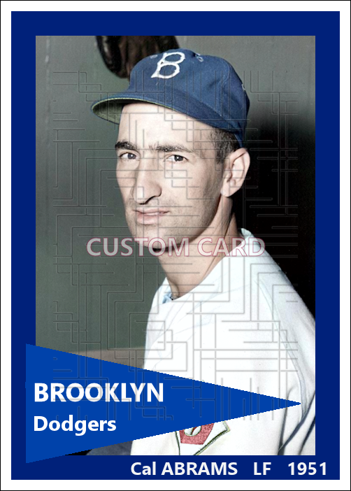 Cal Abrams - 1951 Brooklyn Dodgers - choose a size & style