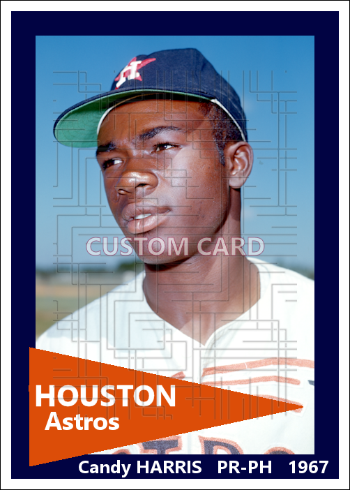 Candy Harris - 1967 Houston Astros - choose a size & style