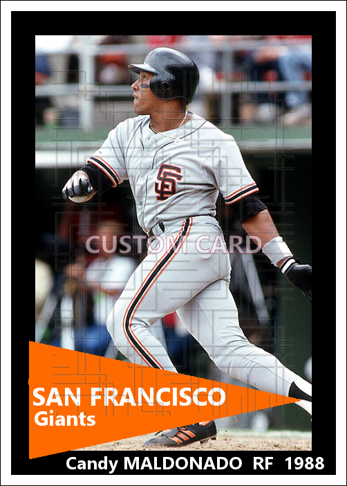 Candy Maldonado - 1988 San Francisco Giants - choose a size & style