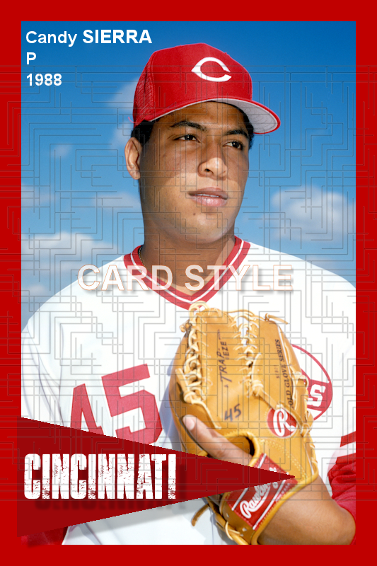 Candy Sierra - 1988 Cincinnati Reds - choose a size & style