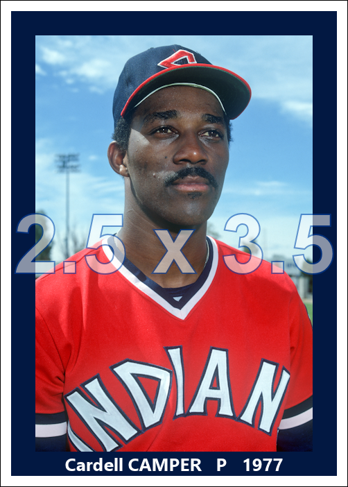Cardell Camper - 1977 Cleveland Indians - choose a size & style