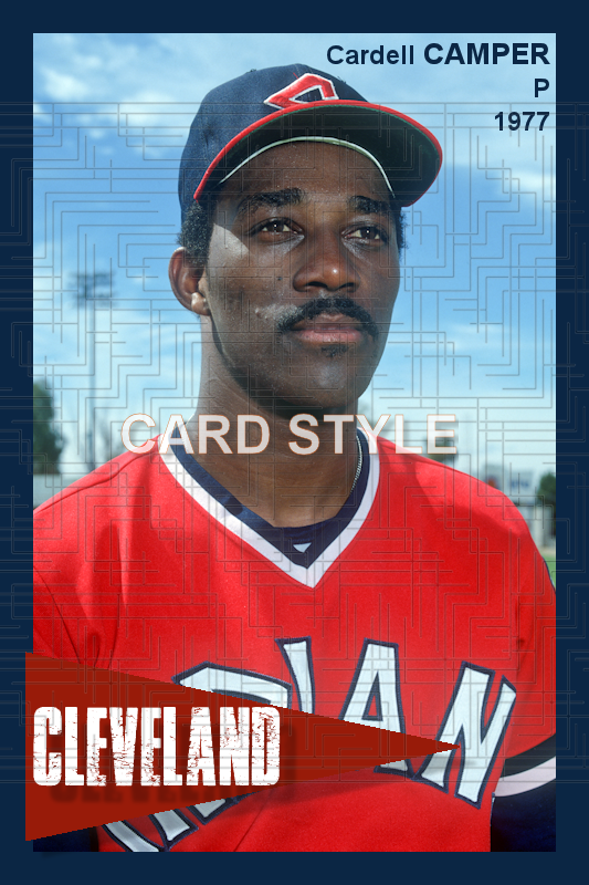 Cardell Camper - 1977 Cleveland Indians - choose a size & style