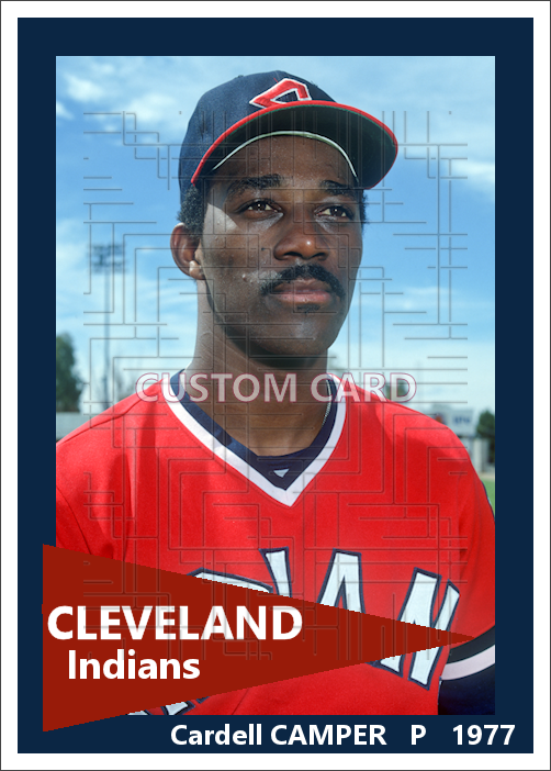 Cardell Camper - 1977 Cleveland Indians - choose a size & style