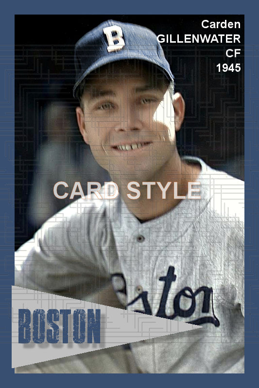 Carden Gillenwater - 1945 Boston Braves - choose a size & style