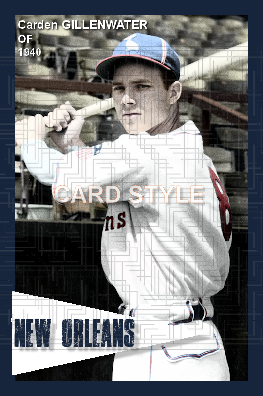 Carden Gillenwater - 1940 New Orleans Pelicans - choose a size & style