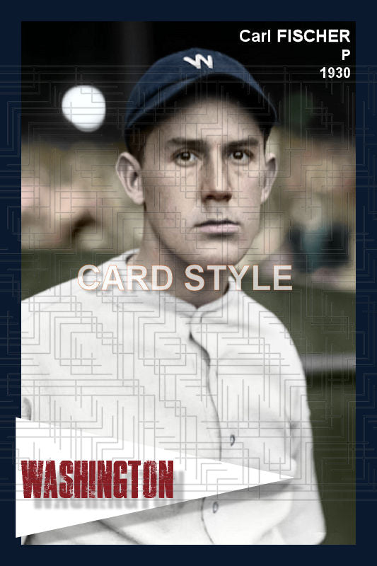 Carl Fischer - 1930 Washington Senators - choose a size & style