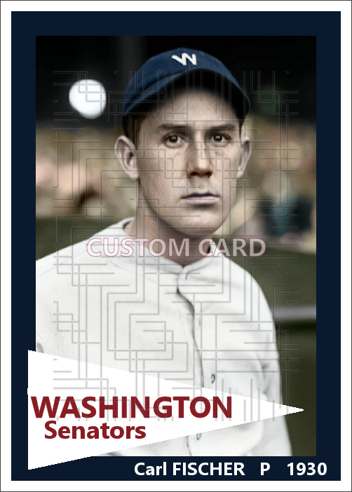 Carl Fischer - 1930 Washington Senators - choose a size & style
