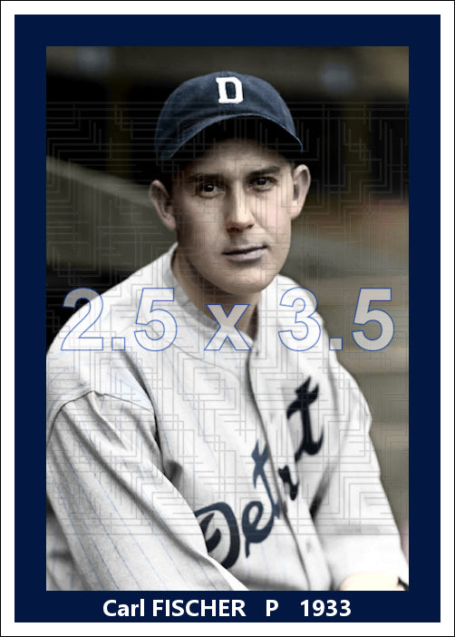 Carl Fischer - 1933 Detroit Tigers - choose a size & style