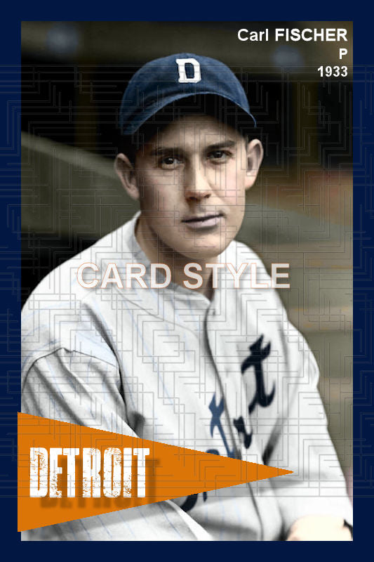 Carl Fischer - 1933 Detroit Tigers - choose a size & style