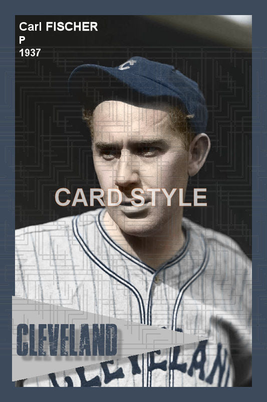 Carl Fischer - 1937 Cleveland Indians - choose a size & style