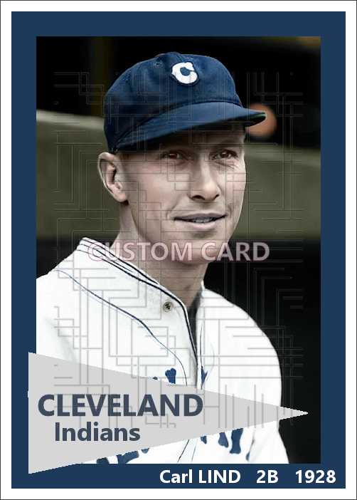 Carl Lind - 1928 Cleveland Indians - choose a size & style