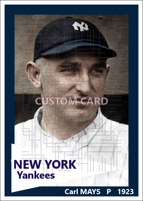 Carl Mays - 1923 New York Yankees - choose a size & style