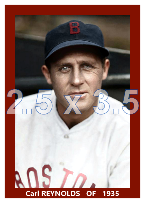 Carl Reynolds - 1935 Boston Red Sox - choose a size & style