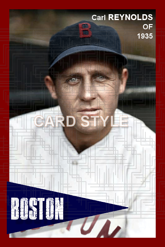 Carl Reynolds - 1935 Boston Red Sox - choose a size & style