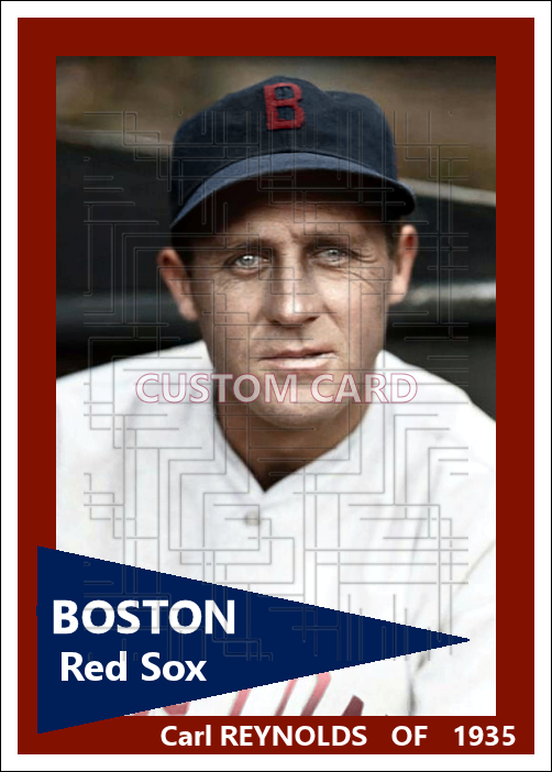 Carl Reynolds - 1935 Boston Red Sox - choose a size & style