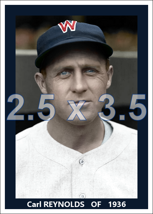 Carl Reynolds - 1936 Washington Senators - choose a size & style