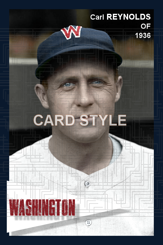 Carl Reynolds - 1936 Washington Senators - choose a size & style