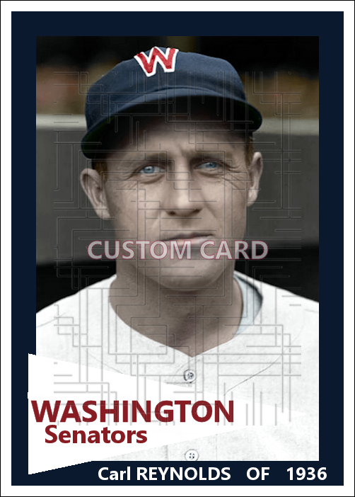 Carl Reynolds - 1936 Washington Senators - choose a size & style