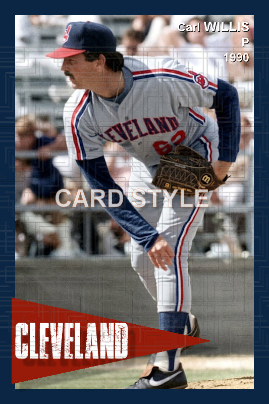 Carl Willis - 1990 Cleveland Indians - choose a size & style