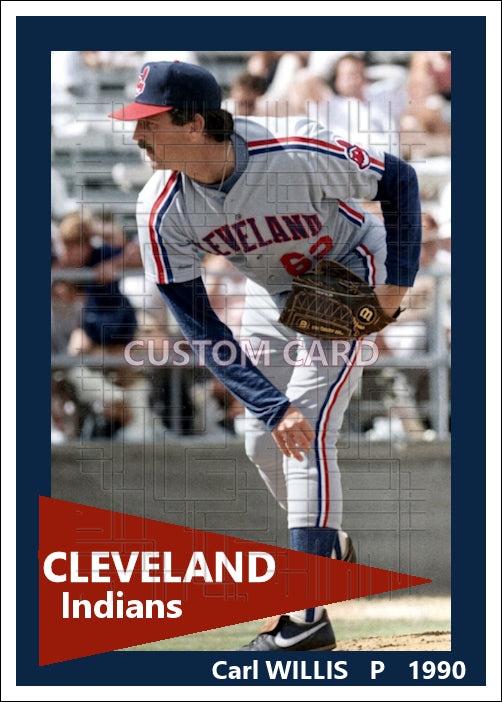 Carl Willis - 1990 Cleveland Indians - choose a size & style