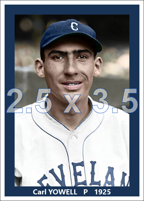 Carl Yowell - 1925 Cleveland Indians - choose a size & style