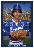 Carlos Diaz - 1982 Atlanta Braves - choose a size & style
