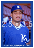 Carlos Maldonado - 1991 Kansas City Royals - choose a size & style