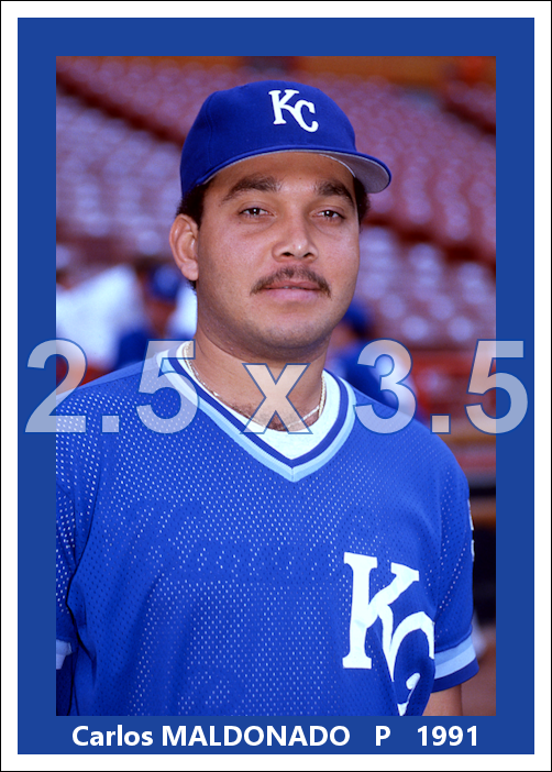 Carlos Maldonado - 1991 Kansas City Royals - choose a size & style