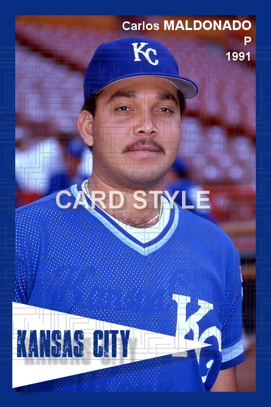 Carlos Maldonado - 1991 Kansas City Royals - choose a size & style