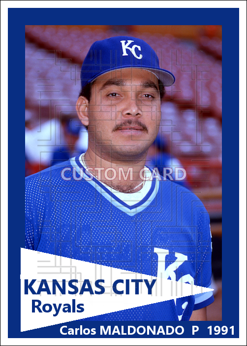 Carlos Maldonado - 1991 Kansas City Royals - choose a size & style