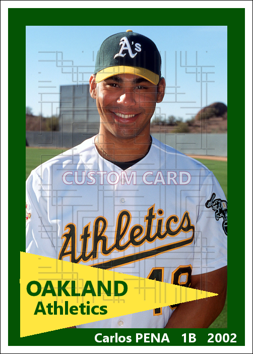 Carlos Pena - 2002 Oakland Athletics - choose a size & style